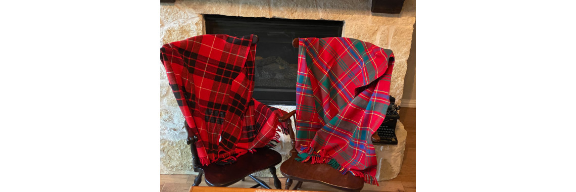 Munro Tartan Wool Shawls