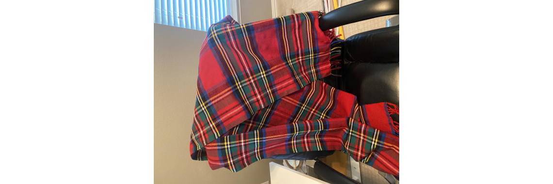 Stewart Tartan Wool Shawl